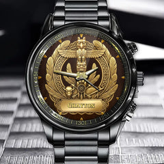 Personalized Watch with Custom Native American Totem Pole Design