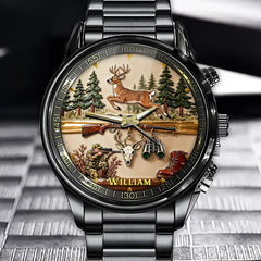 Personalized Hunting Watch - Wildlife Theme Custom Names