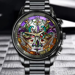 Mardi Gras Mask - Personalized Mardi Gras Hand Watch