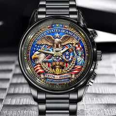Personalized American 250th Eagle Glory Watch – Custom Name for History Tribute
