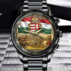 Personalized Hungary Coat of Arms Watch – A Timeless Symbol of National Pride