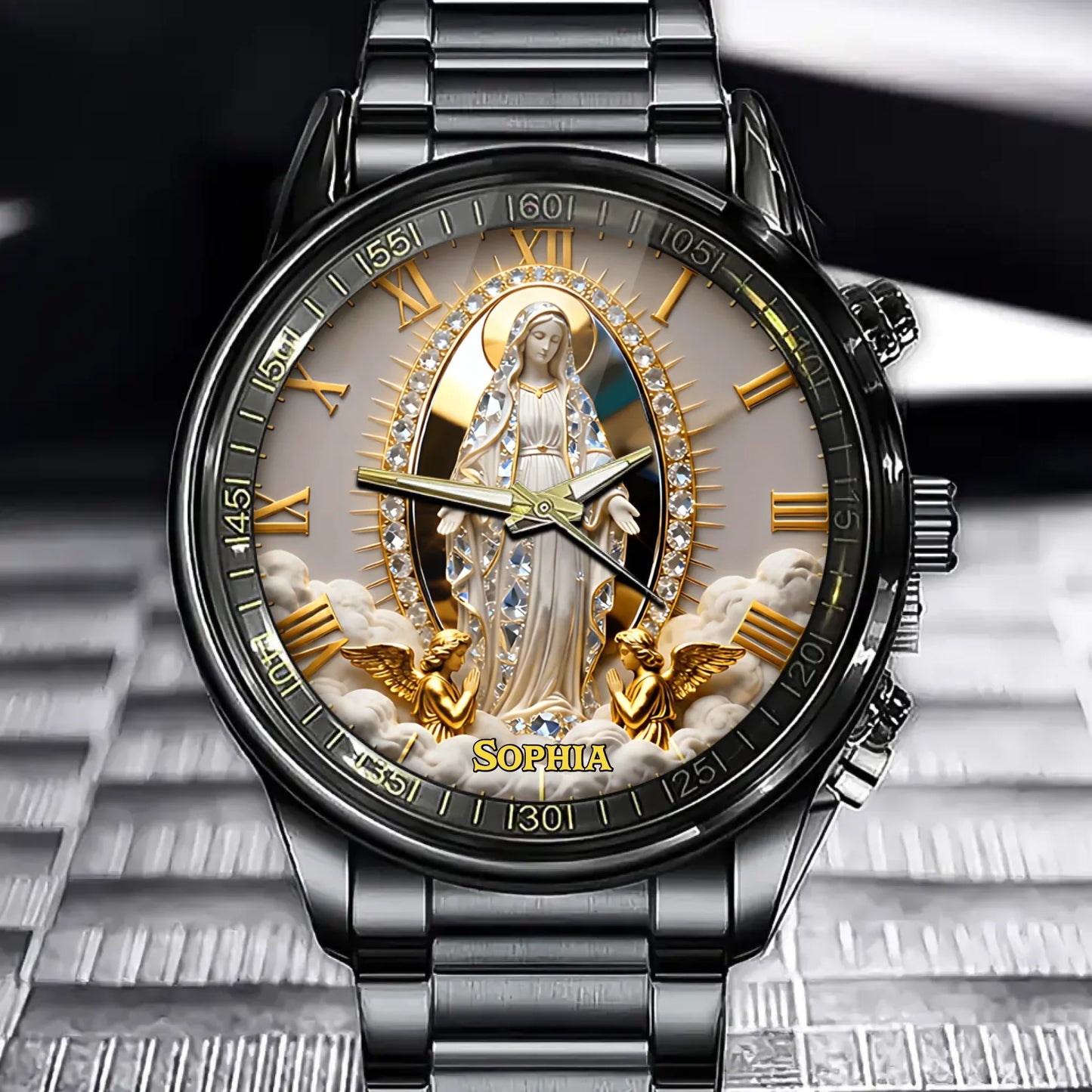 Personalized Sacred Harmony Watch – Custom Name Edition for Spiritual Inspiration
