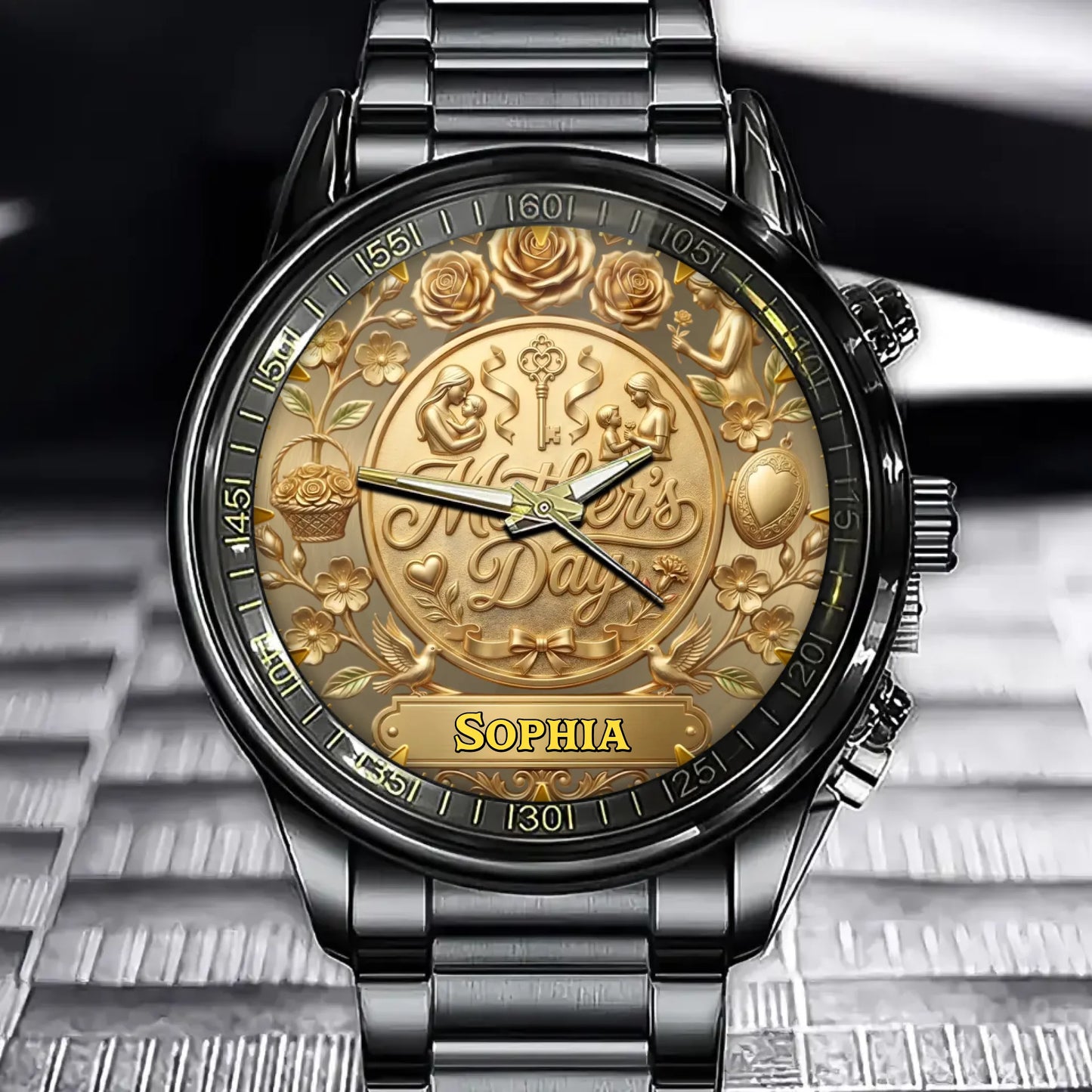 Personalized Mother's Day Watch With Custom Name Engraving