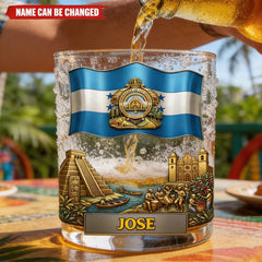 Personalized Honduras Coat Of Arms Whiskey Glass – Custom Name Show National Pride