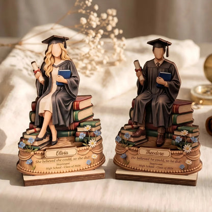 Custom Wooden Graduation Decor - Honor Years Of Hard Work