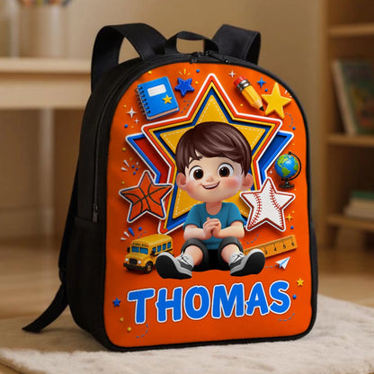 Cute Little Boy Custom Grade - Personalized Backpac (4)