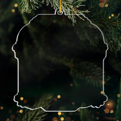 Custom First Christmas Acrylic Ornament - Personalized America 250th Anniversary Christmas Gifts For New Moms, New Dads, New Parents - Tiny Star Big History