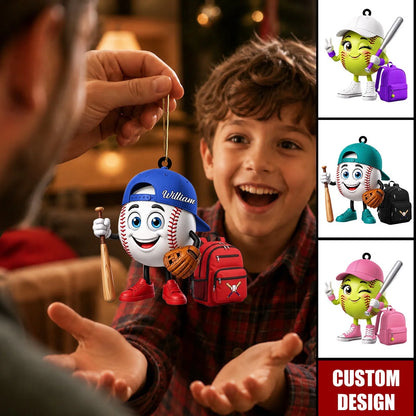 Custom Baseball Acrylic Ornament - Personalized Gifts For Baseball Players & Fans - Swing Into The Season