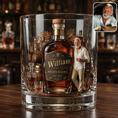 Custom Whiskey Glass - Personalized Gifts For Whiskey & Bourbon Lovers - Private Reserve, Poured For You