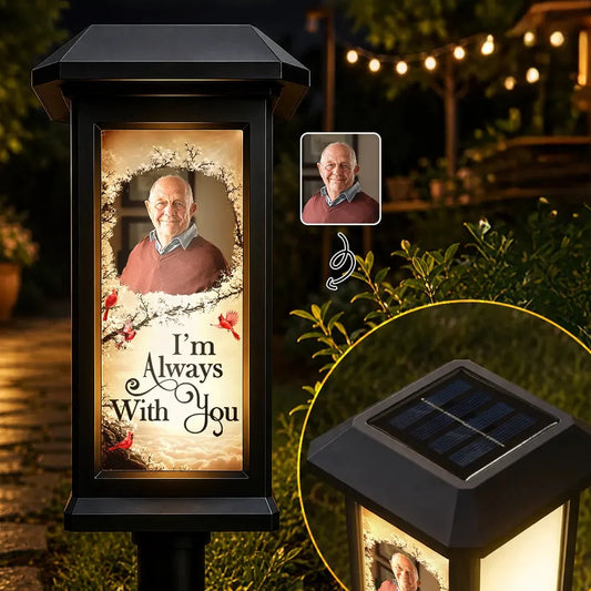 Custom Photo Memorial Solar Light - Personalized Remembrance Gifts For Loved Ones - Forever In Our Hearts