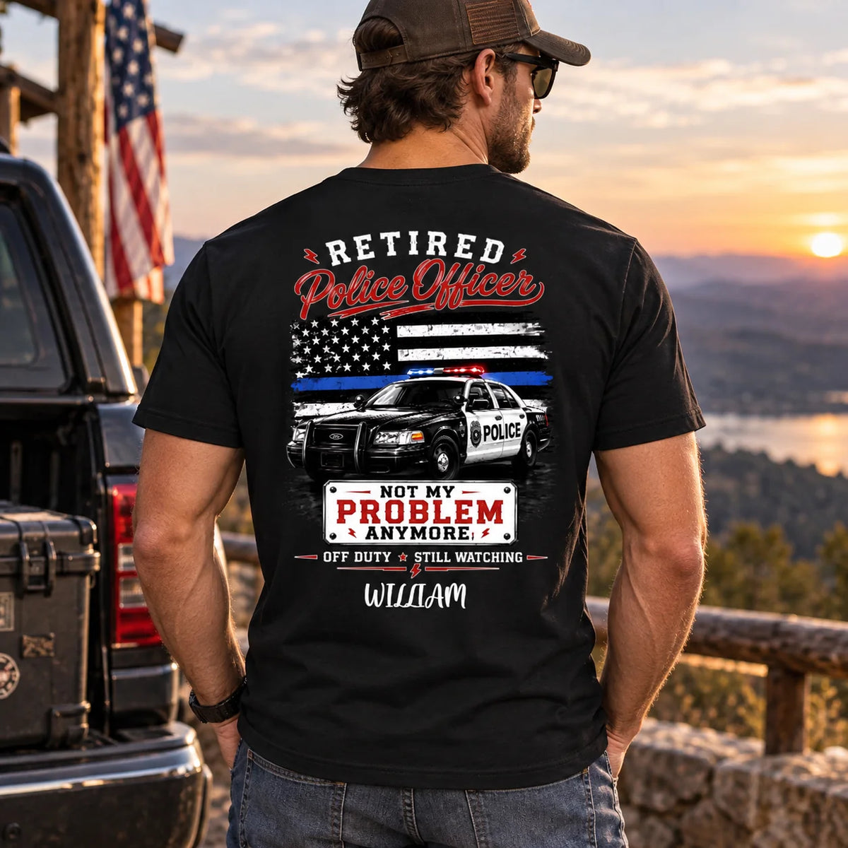 Custom Retired Police Officer Shirt - Personalized Retirement Gifts For Cops - Not My Problem Anymore