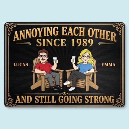 Personalized Home Decor Metal Sign - Gifts For Campers Couple - Love Is The Greatest Adventure