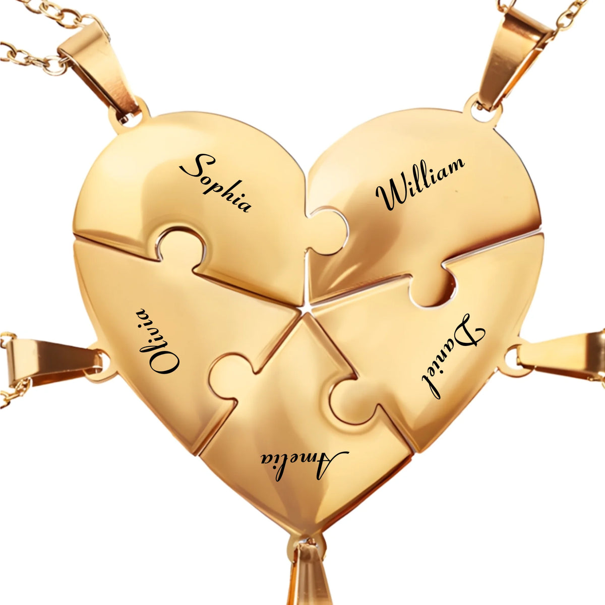 Pieces of Us™ – Personalized Family Puzzle Necklace (4)
