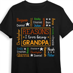 Personalized Gift For Grandpa Reasons I Love Being Word Art Shirt - Hoodie - Sweatshirt