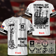 Benutzerdefinierte All Over Print Shirt Memorial Day ist für sie Veteranentag ist für mich Polo-Shirt für Veteran