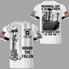 Benutzerdefinierte All Over Print Shirt Memorial Day ist für sie Veteranentag ist für mich Polo-Shirt für Veteran