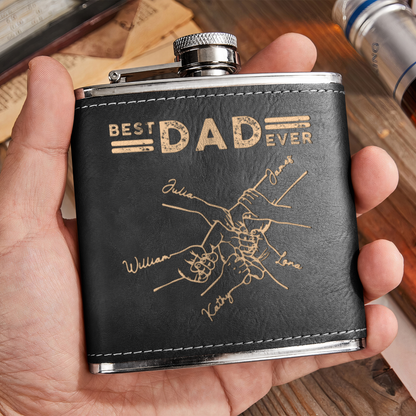 Meilleurs cadeaux pour la fête des pères pour papa - Flacon en cuir personnalisé 