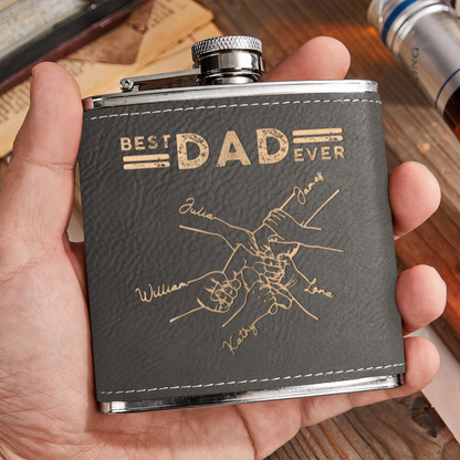 Meilleurs cadeaux pour la fête des pères pour papa - Flacon en cuir personnalisé 