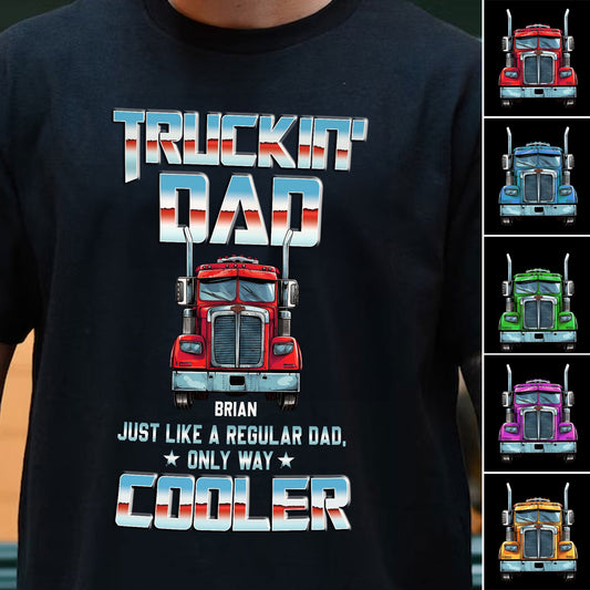 Papa camionneur cool - T-shirt personnalisé 
