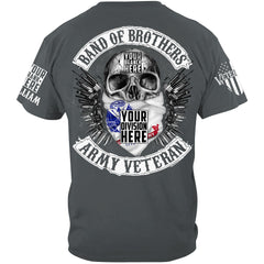 Skull Band Of Brothers US Veteran Custom all Branches Shirt For Veteran