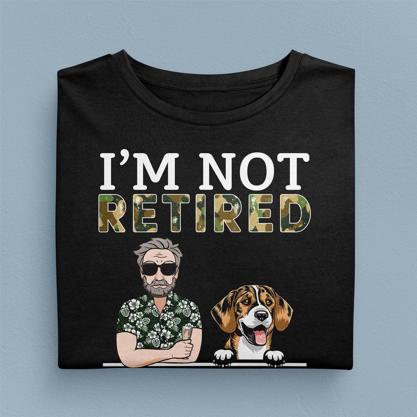 Je suis un papa de chien à plein temps T-shirt personnalisé pour chien, cadeau personnalisé pour les amoureux des chiens, papa de chien 
