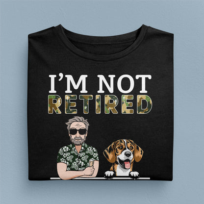 Je suis un papa de chien à plein temps T-shirt personnalisé pour chien, cadeau personnalisé pour les amoureux des chiens, papa de chien 