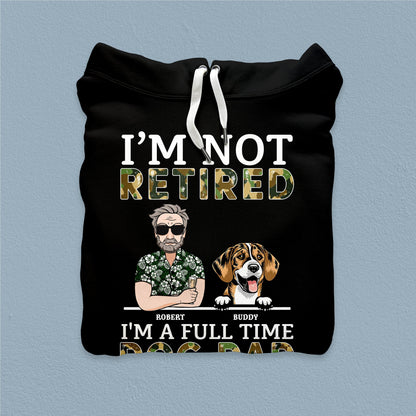 Je suis un papa de chien à plein temps T-shirt personnalisé pour chien, cadeau personnalisé pour les amoureux des chiens, papa de chien 